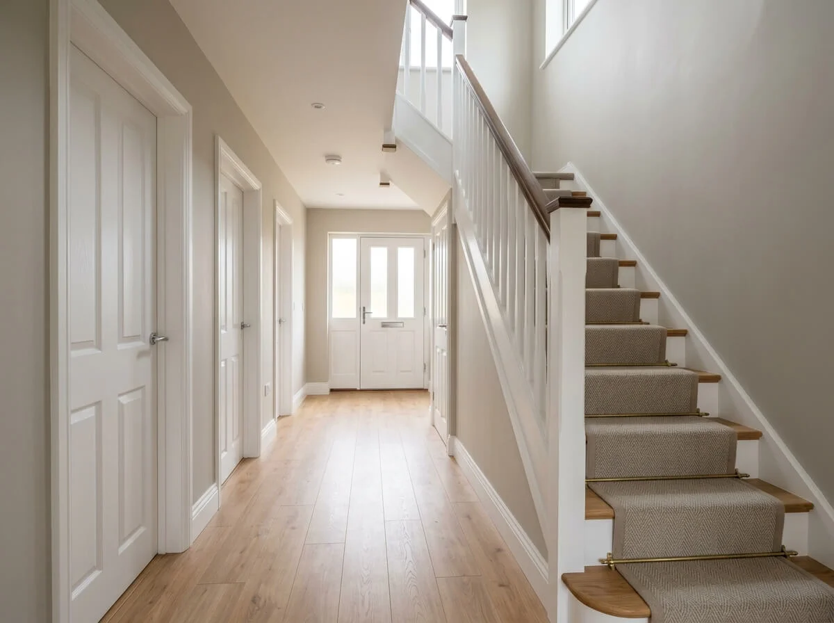 Completed hallway decorating in Blackburn