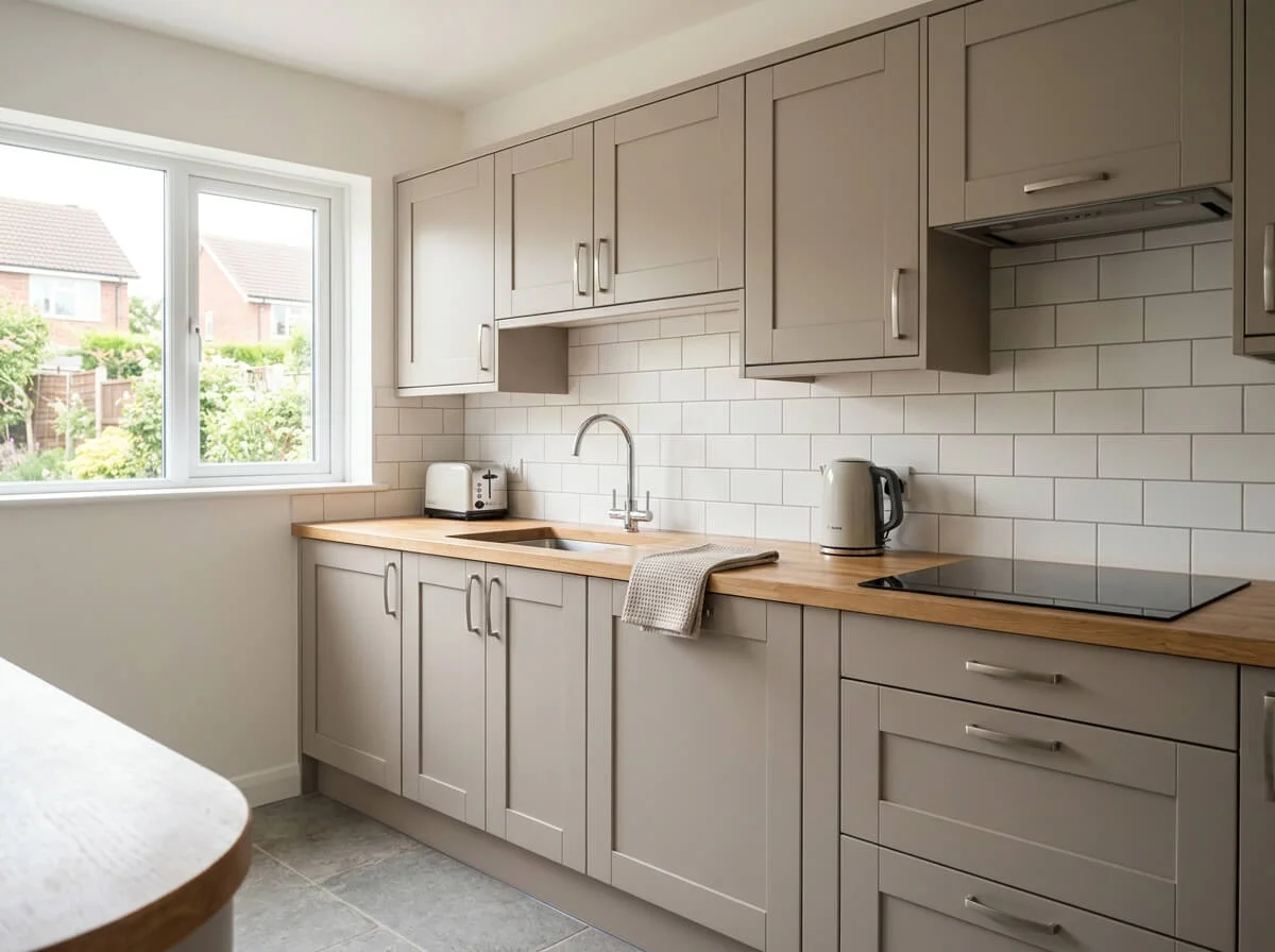 Completed kitchen cabinet refresh in Blackburn