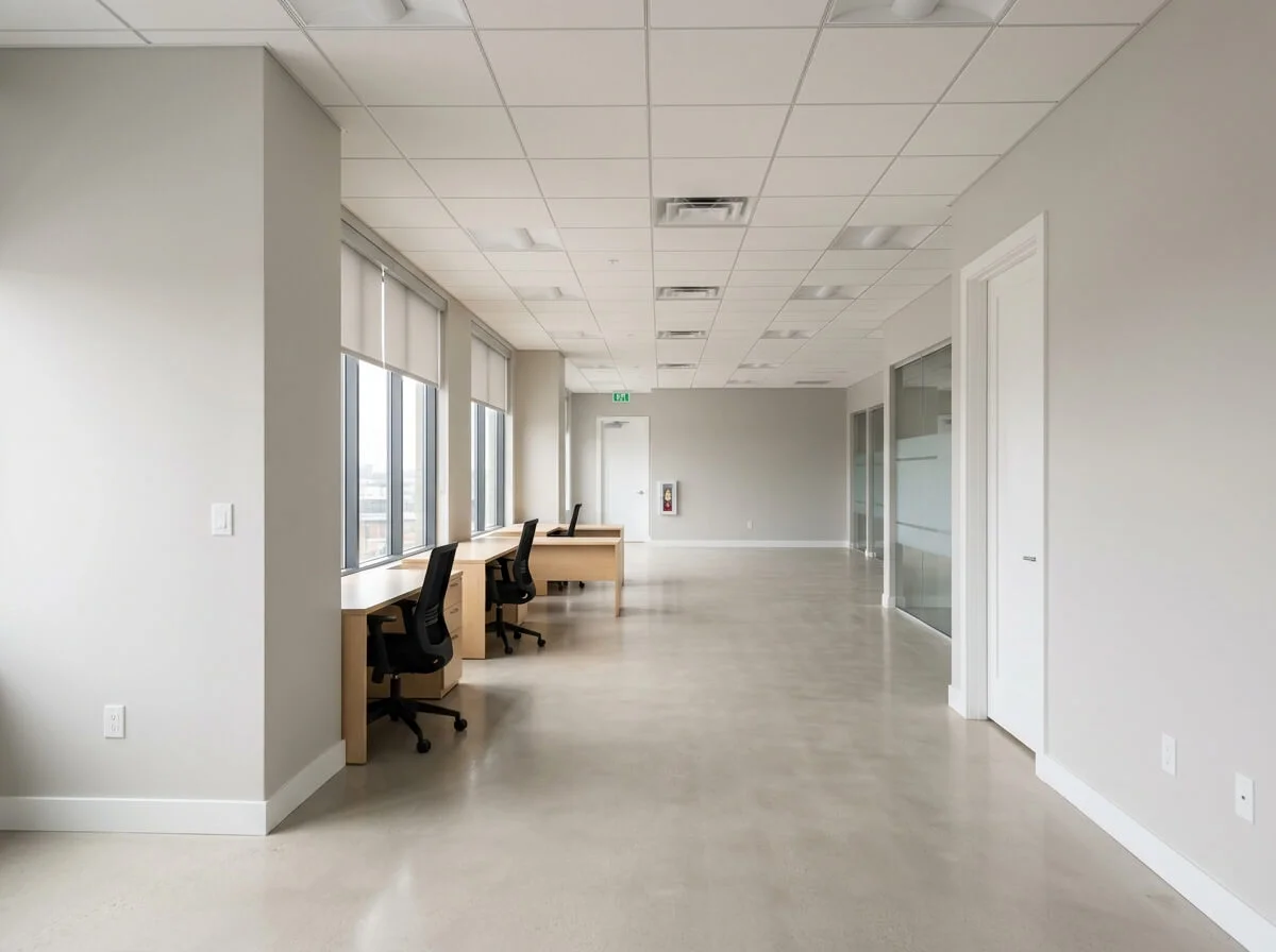 Completed office painting project in Blackburn